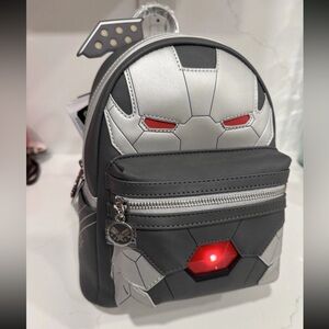 Loungefly Marvel Light Up War Machine Iron Man Cosplay Mini Backpack NEW W TAGS